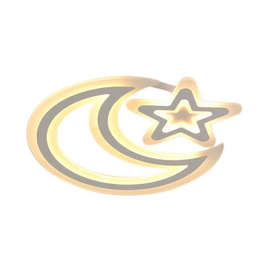 Contemporary LED Flush Ceiling Light: Slim Panel Lamp for Living Room in White Acrylic