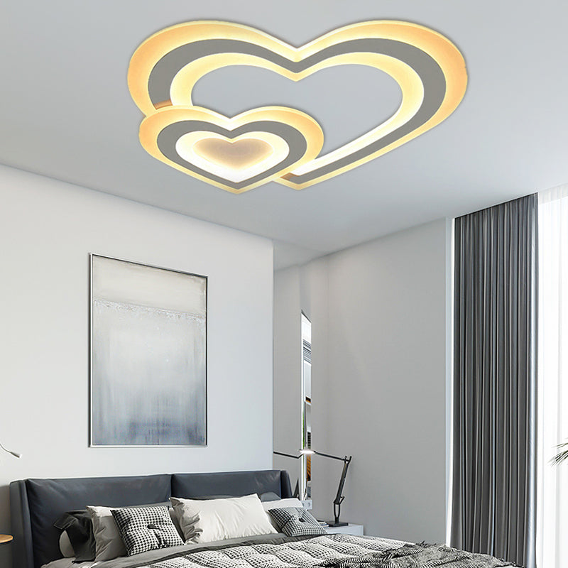Contemporary LED Flush Ceiling Light: Slim Panel Lamp for Living Room in White Acrylic