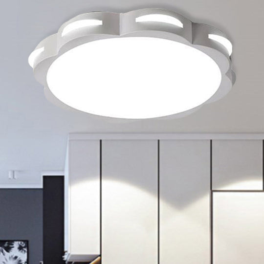 Flush Mount Macaron LED Ceiling Light with Acrylic Floral Shade - Ideal for Girls' Bedroom