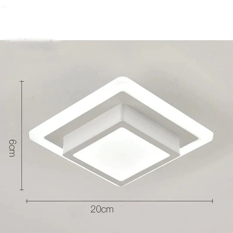 Plafonniers LED modernes en acrylique pour couloir, entrée de la maison, lampe Plafonnier Luminaria Lamparas De Techo, blanc, noir, peint