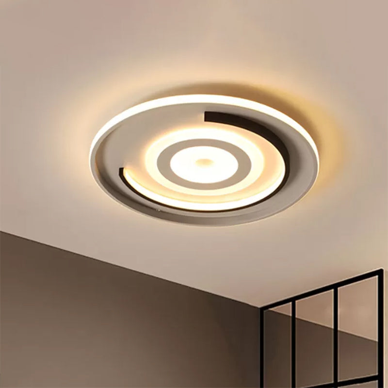 Round LED Acrylic Flush Mount Ceiling Lamp - 18"/21.5" Diameter - Warm/White Light - Contemporary Bedroom Lighting