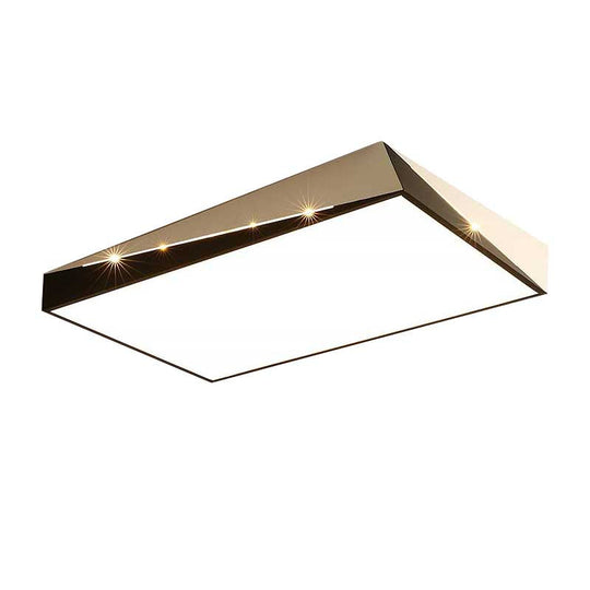 Stylish Split Design LED Flush Mount in Black and White with Warm/White Light for Living Room, Available in 3 Sizes (16"/19.5"/23.5")