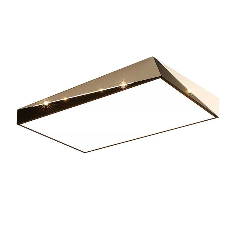 Stylish Split Design Led Flush Mount In Black And White With Warm/White Light For Living Room