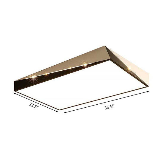 Stylish Split Design LED Flush Mount in Black and White with Warm/White Light for Living Room, Available in 3 Sizes (16"/19.5"/23.5")