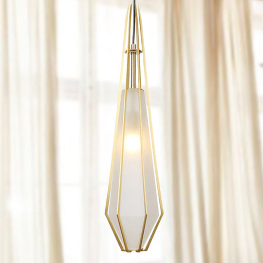 Modern Green/White Glass Diamond Pendant Light - 5/6.5/10 Width 1-Light Office Hanging Ceiling