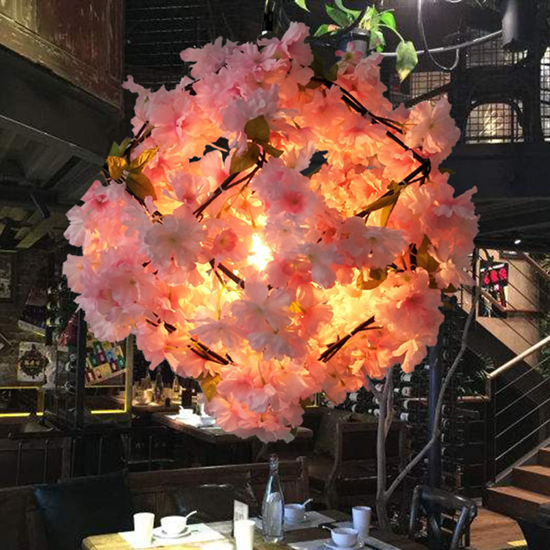 Cherry Blossom Restaurant Pendant Light - Industrial Metal, 1-Light, Black, Hanging Ceiling Lamp (19.5"/23.5" Dia)