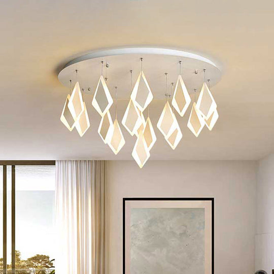 Contemporary LED Acrylic Flush Mount Bedroom Ceiling Light - Warm/White - 19"/27"/31.5" Wide