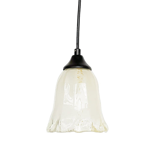 Modern Black Pendant Lamp with White Glass Shade - Perfect for Living Room