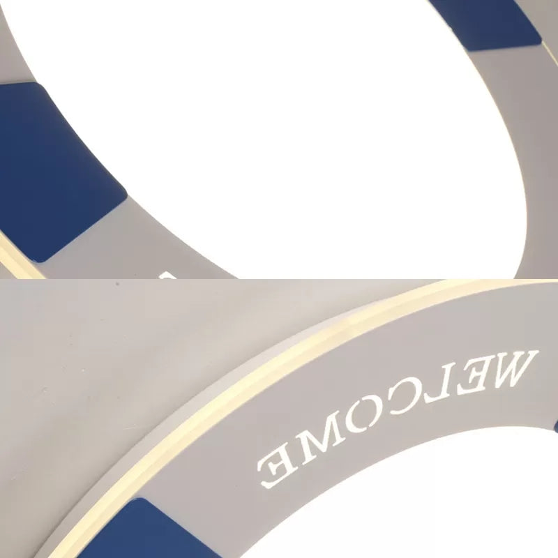 Cartoon LED Flush Mount Ceiling Light for Child's Bedroom Swim Ring