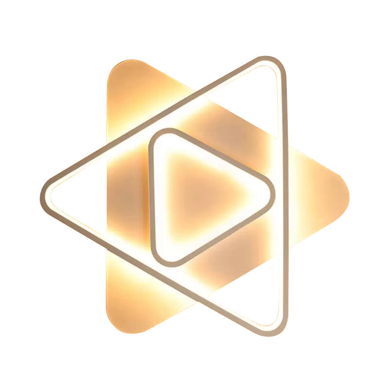 Contemporary LED Hexagonal Star Ceiling Light: White Acrylic Ceiling Lamp for Bedrooms