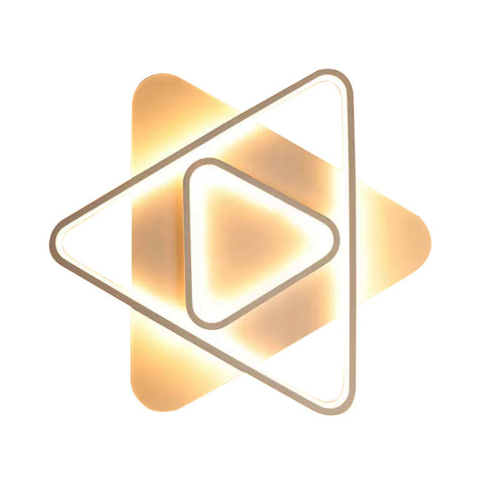 Contemporary LED Hexagonal Star Ceiling Light: White Acrylic Ceiling Lamp for Bedrooms