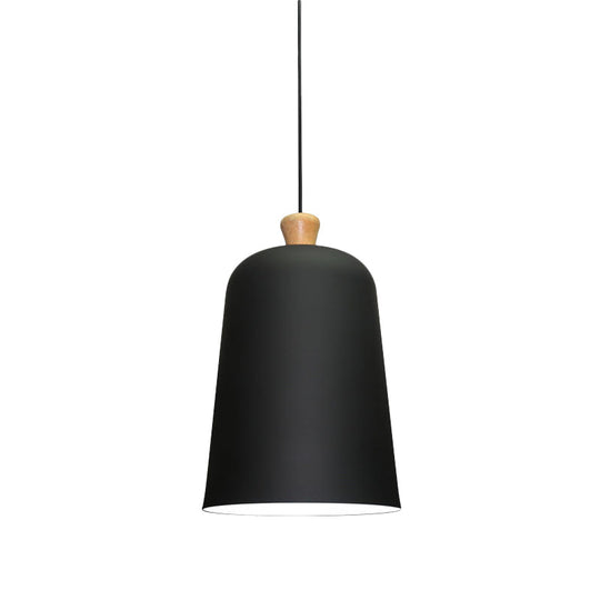 Modern Bell Pendant Lamp With Pink/Grey/Black Design For Dining Room Ceiling Lighting