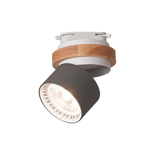 Adjustable LED Grey/Green/White Flush Mount: Modern Metallic Cylindrical Flush Lighting in Macaron Style