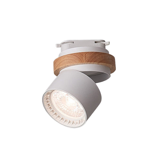 Adjustable LED Grey/Green/White Flush Mount: Modern Metallic Cylindrical Flush Lighting in Macaron Style