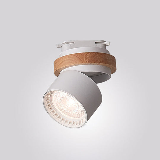 Adjustable LED Grey/Green/White Flush Mount: Modern Metallic Cylindrical Flush Lighting in Macaron Style