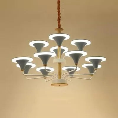 Nordic Modern Pendant Light With Curved Cone Shade - Ideal For Restaurants