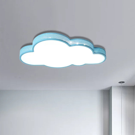 Macaron Perforated Cloud Ceiling Lamp – Metal and Acrylic Flush Mount for Hallway – LED Light