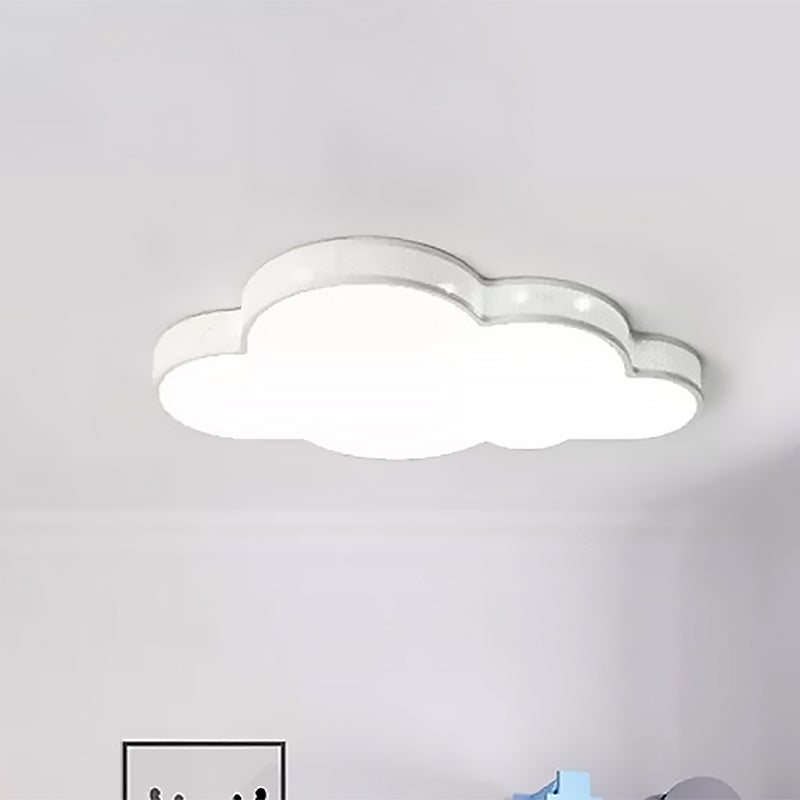Macaron Perforated Cloud Ceiling Lamp Metal And Acrylic Flush Mount For Hallway Led Light