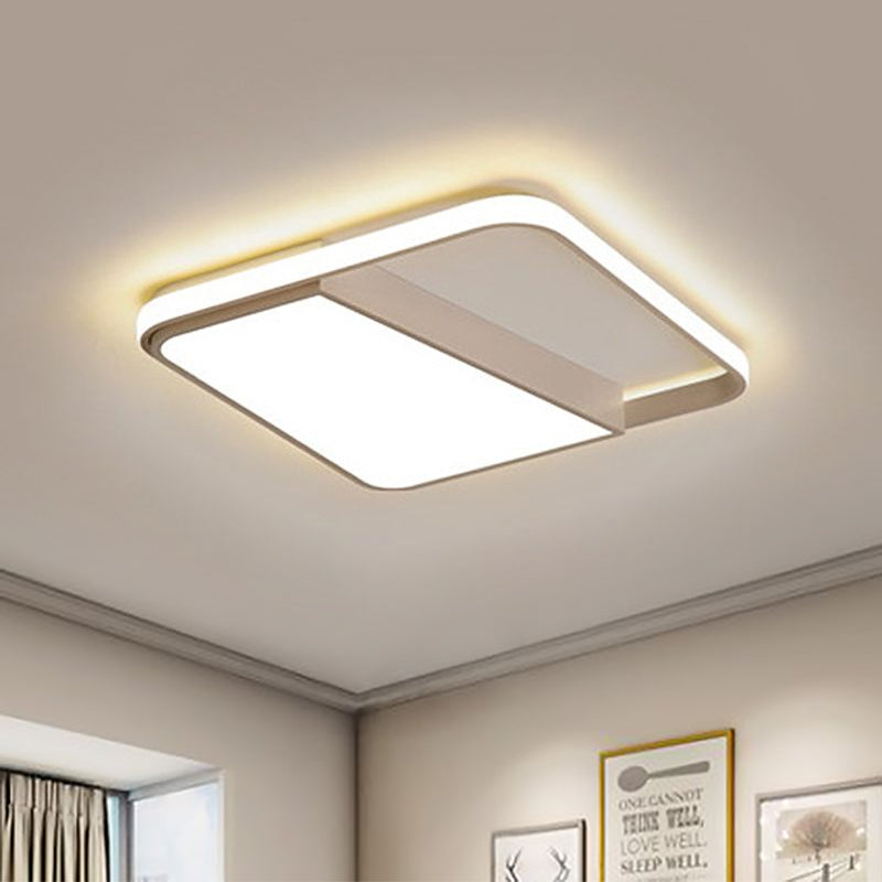 Modern Acrylic LED Box Ceiling Lamp in Warm/White Light - Remote Control Dimmable, 16.5"/19.5"/23.5" W