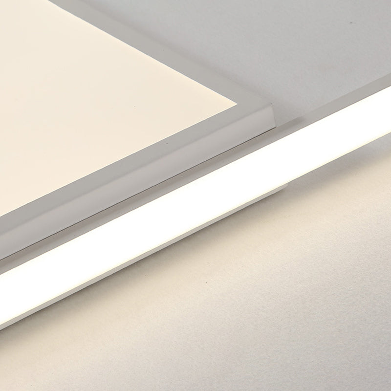 Modern Acrylic LED Box Ceiling Lamp in Warm/White Light - Remote Control Dimmable, 16.5"/19.5"/23.5" W