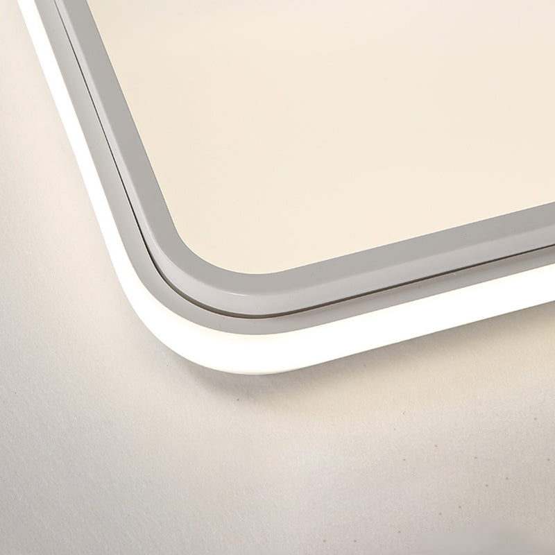 Modern Acrylic LED Box Ceiling Lamp in Warm/White Light - Remote Control Dimmable, 16.5"/19.5"/23.5" W