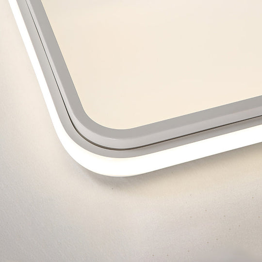 Modern Acrylic LED Box Ceiling Lamp in Warm/White Light - Remote Control Dimmable, 16.5"/19.5"/23.5" W