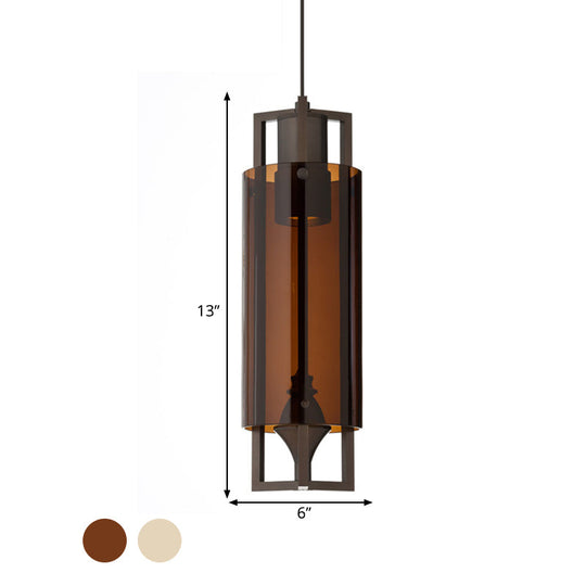 Lampe de table à manger à suspension moderne en verre gris/transparent/beige à 1 ampoule avec cadre en nickel