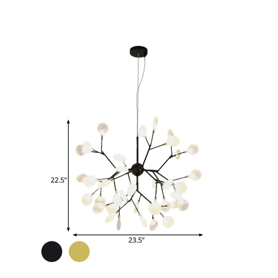 Heracleum Design Chandelier Opaline Glass Ceiling Pendant for Modern Living"