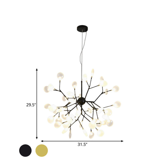 Heracleum Design Chandelier Opaline Glass Ceiling Pendant for Modern Living"