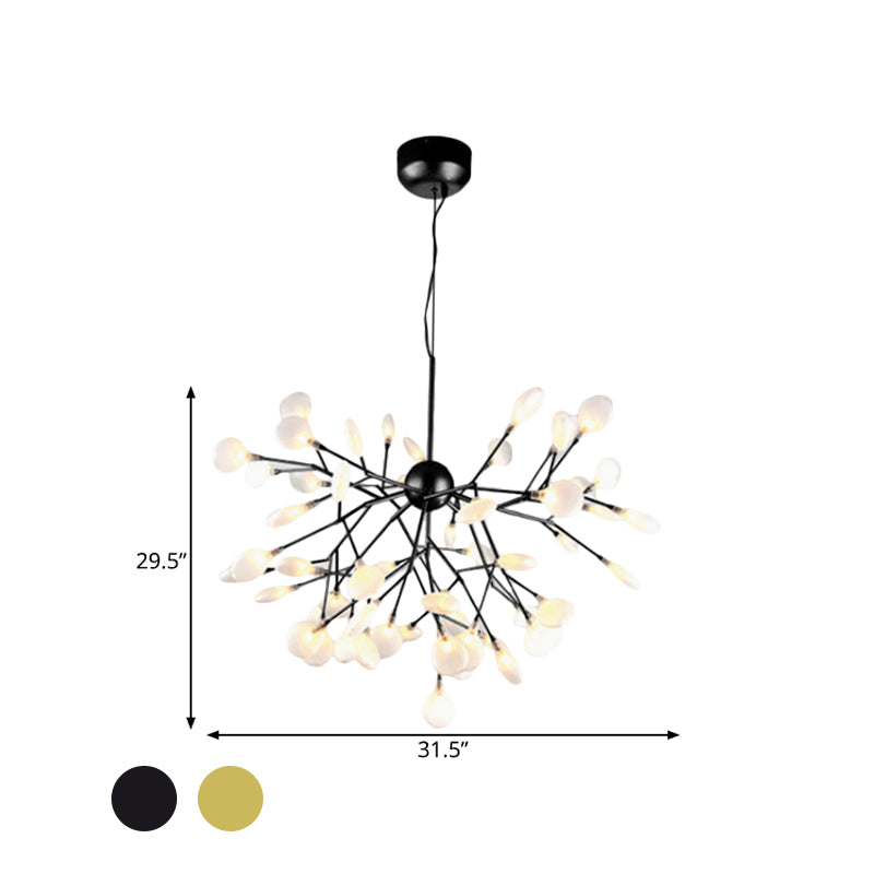 Heracleum Design Chandelier Opaline Glass Ceiling Pendant for Modern Living"
