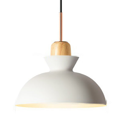 Modern Metal Pendant Light with Colorful Bowl Shade for Dining Table