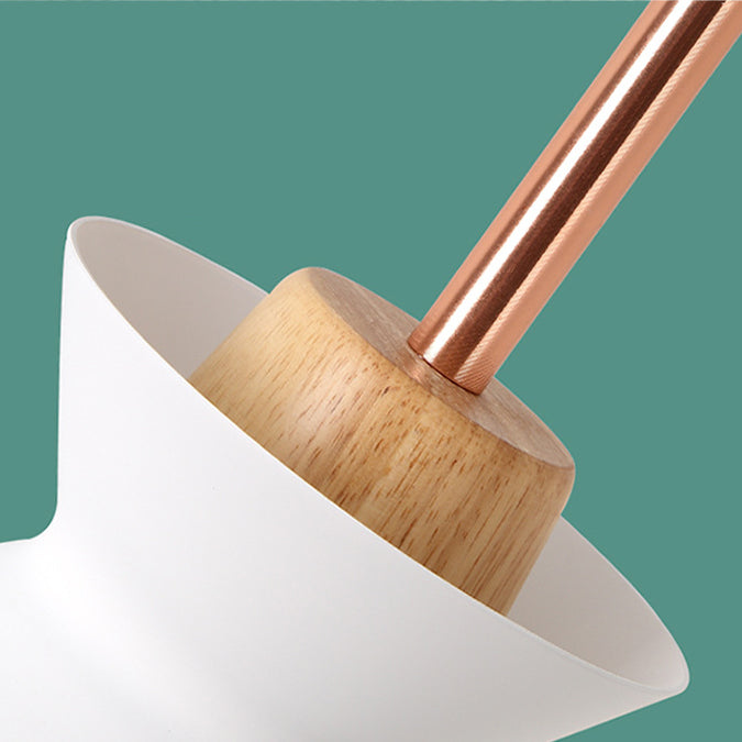 Suspension moderne en métal avec abat-jour en forme de bol coloré pour table à manger