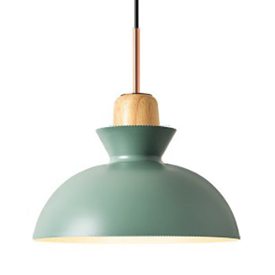 Modern Metal Pendant Light with Colorful Bowl Shade for Dining Table
