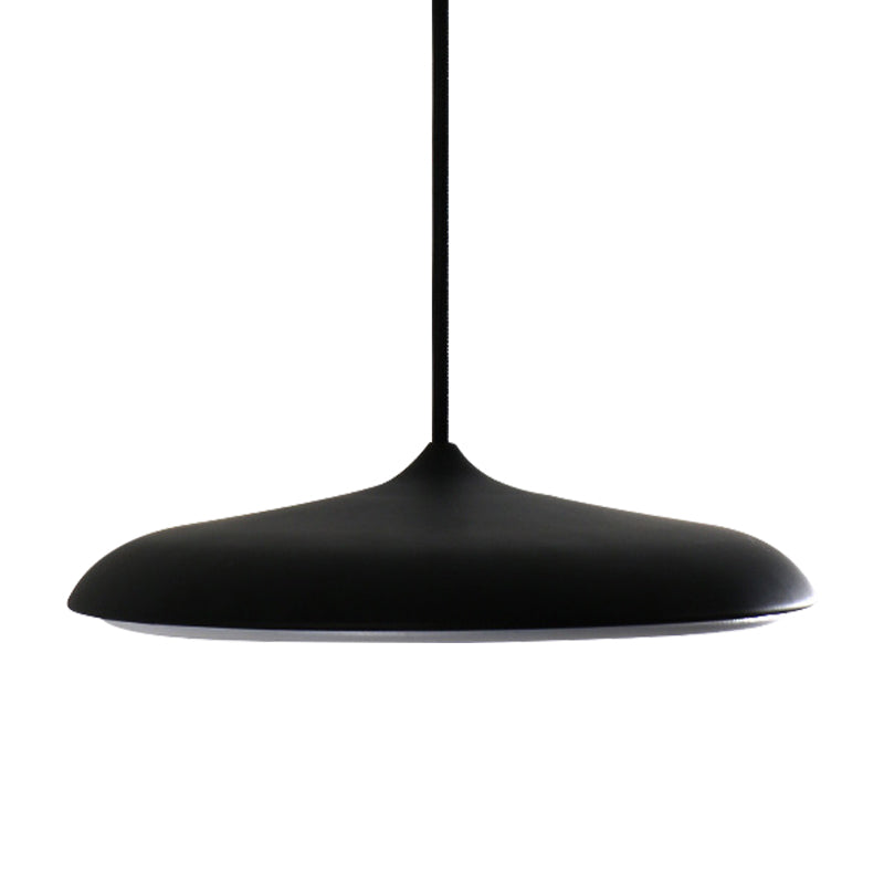 Modern Metal Pendant Light With White/Pink/Yellow Shade - 10/16 Diameter Warm/White Lighting