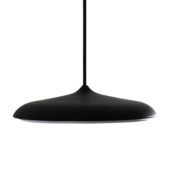 Modern Metal Pendant Light With White/Pink/Yellow Shade - 10/16 Diameter Warm/White Lighting