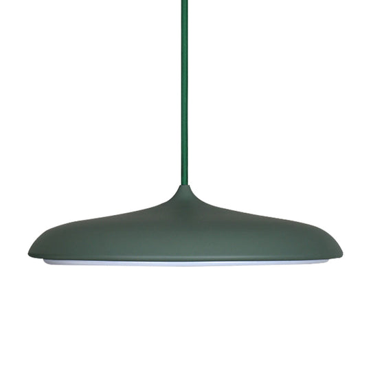 Modern Metal Pendant Light With White/Pink/Yellow Shade - 10/16 Diameter Warm/White Lighting