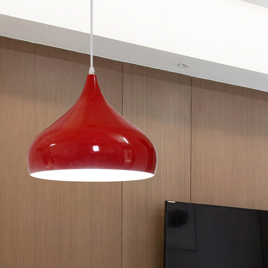12.5/16.5 Wide Dome Pendant Lighting Modern Iron Hanging Light - 1 Black/White/Red

Note: Although