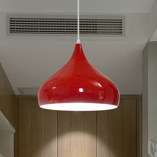 12.5/16.5 Wide Dome Pendant Lighting Modern Iron Hanging Light - 1 Black/White/Red

Note: Although