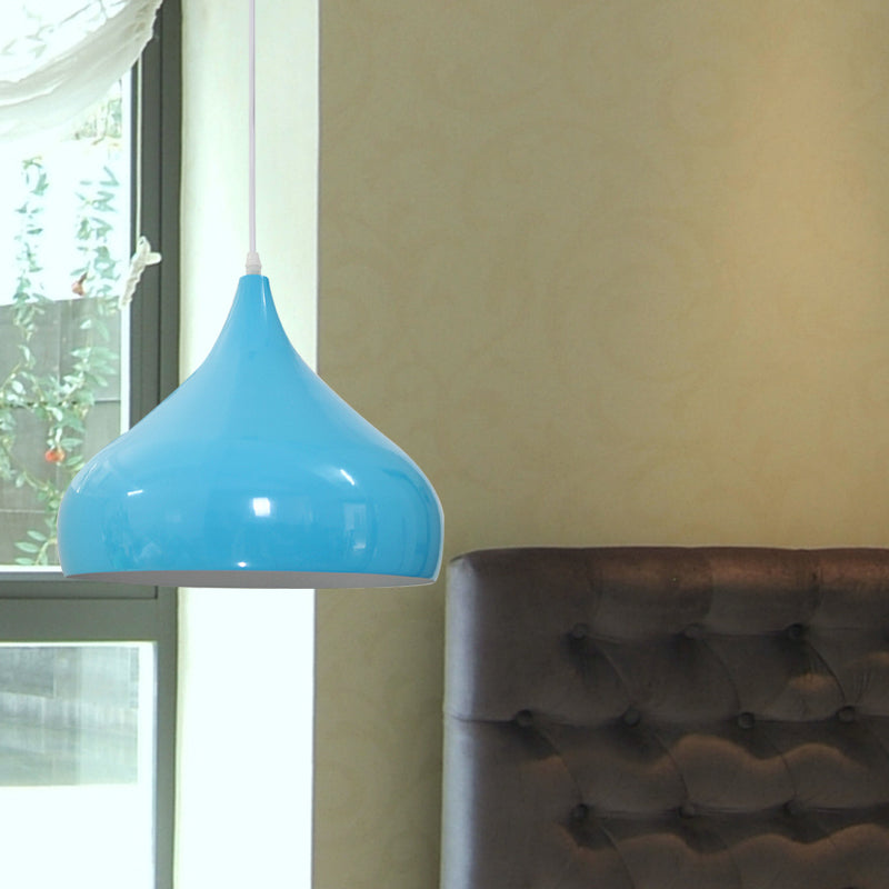 12.5/16.5 Wide Dome Pendant Lighting Modern Iron Hanging Light - 1 Black/White/Red

Note: Although