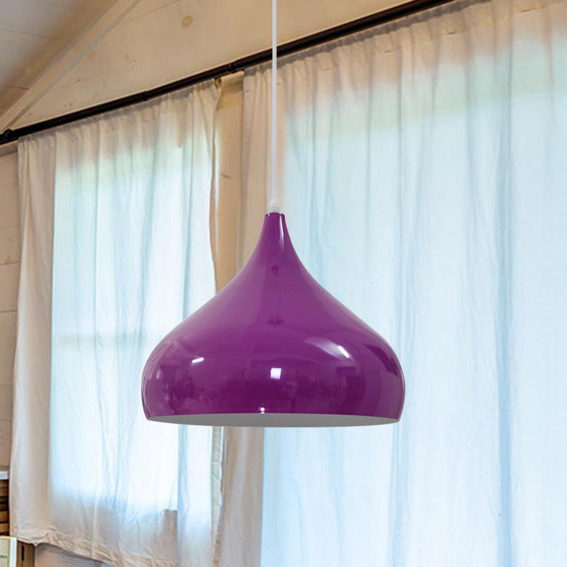 12.5/16.5 Wide Dome Pendant Lighting Modern Iron Hanging Light - 1 Black/White/Red

Note: Although