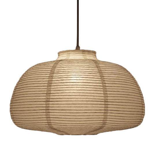 8.5"/11.5"/16.5" Wide Lantern Suspension Pendant Traditional Paper White 1 Light Hanging Pendant Lamp