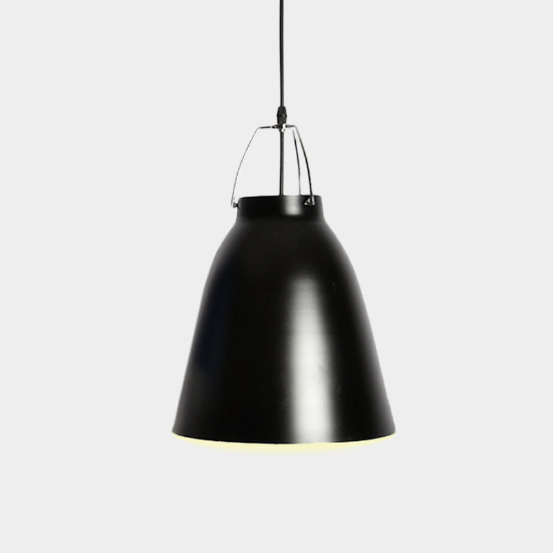 Luminaire suspendu moderne en forme de cloche noir/blanc pour salle à manger
