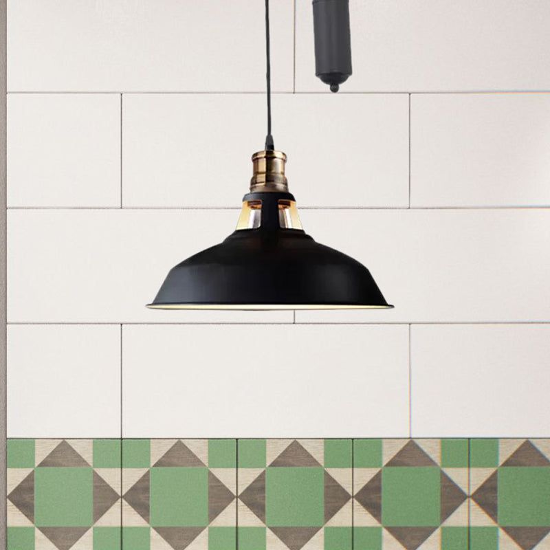 Lampe de plafond suspendue de style grange de ferme - Lampe suspendue rustique avec poulie pour chambre à coucher