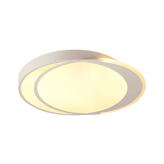 Modern Flush Mount LED Ceiling Light in White - Warm/White Lighting, Square/Round Design
