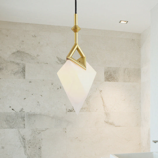 Nordic Style 1/2-Light Bedroom Pendant with Pear Plastic Shade - Black/Gold Hanging Fixture