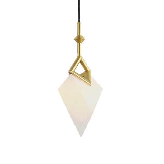 Modern 1/2-Light Bedroom Pendant With Black/Gold Nordic Style & Durable Pear Plastic Shade