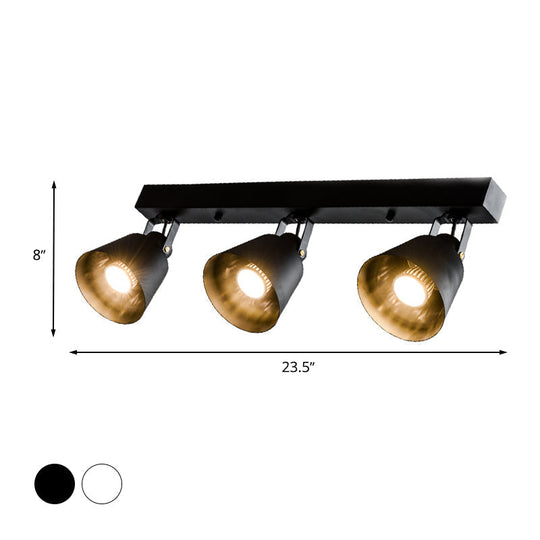 Stylish Bucket Ceiling Light Fixture - Rotatable Semi Flush Mount Lighting With 2/3/4 Lights