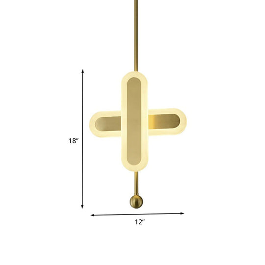 Modern LED Gold Acrylic Pendant Lamp for Bedroom Ceiling Lighting