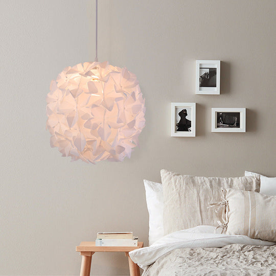 Modern White Blossom Flower Pendant Ceiling Light With Acrylic Shade