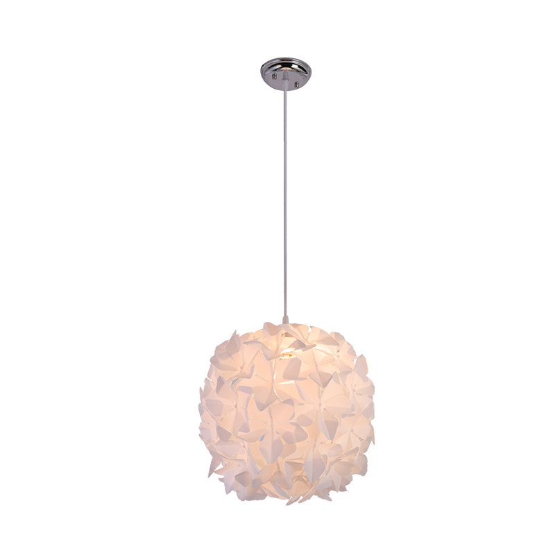 Modern White Blossom Flower Pendant with Acrylic Shade - Ceiling Hang Fixture